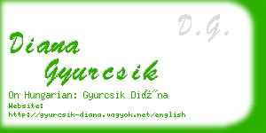 diana gyurcsik business card